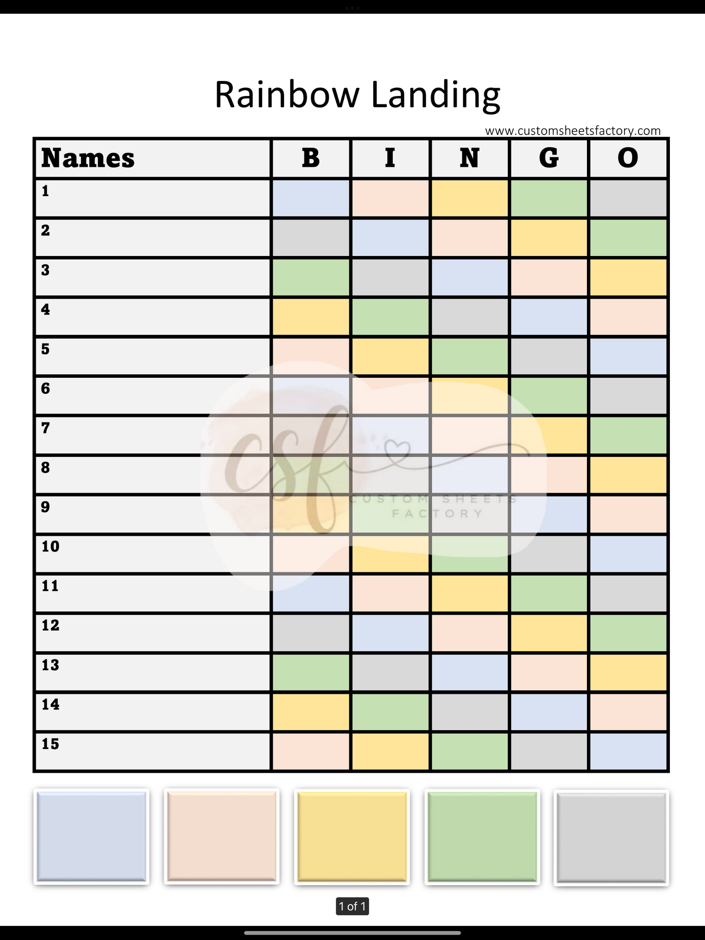 Basic Bundle - Rainbow - 10 pages