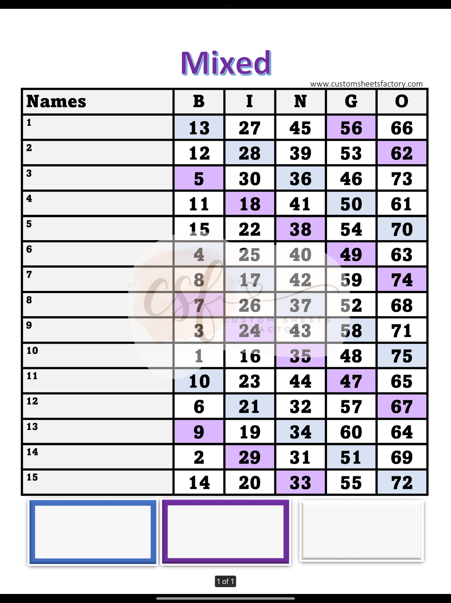 Basic Bundle - Purple & Blue - 10 pages