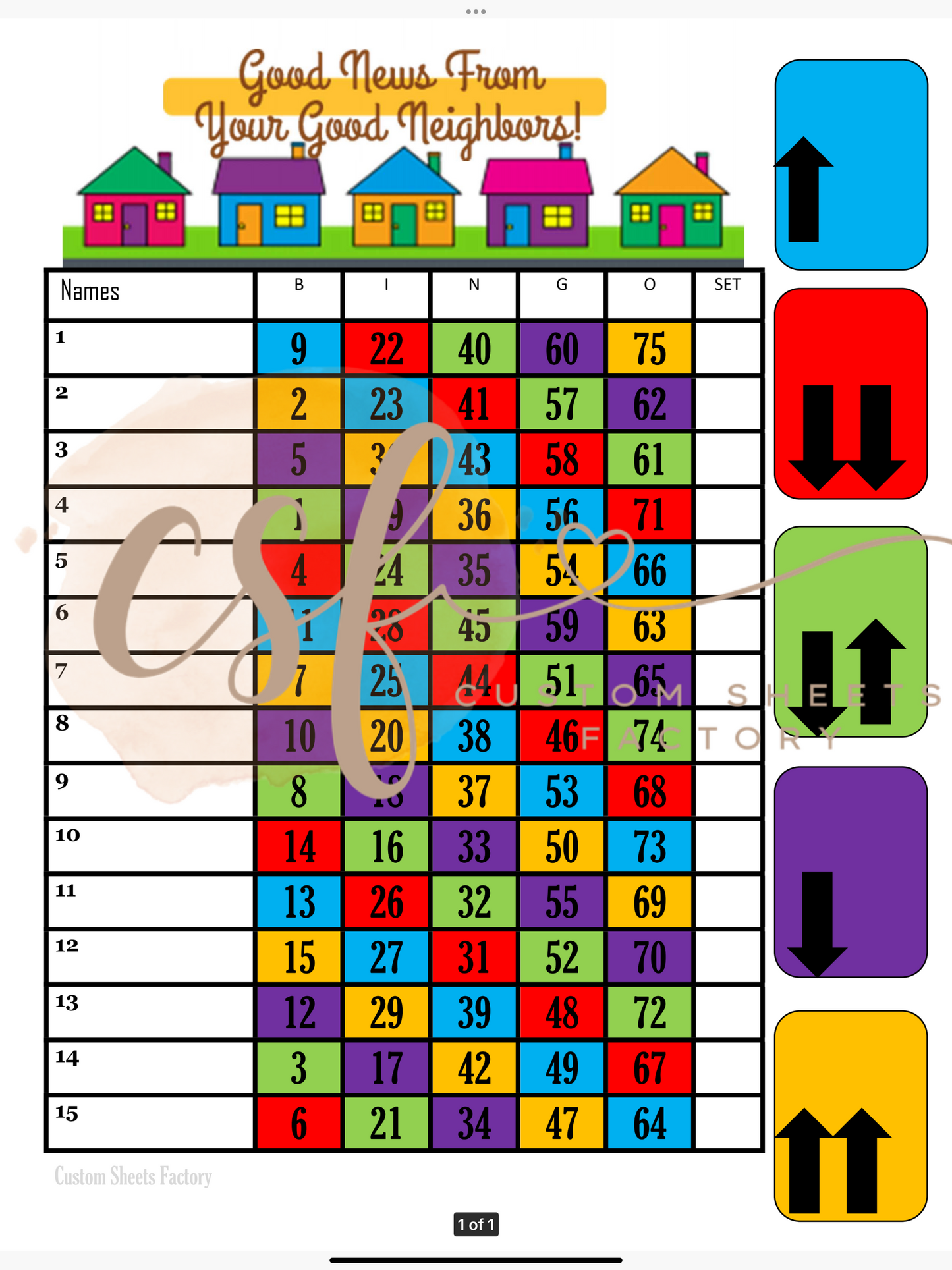 Good News Neighbours - 15 line - 75 ball