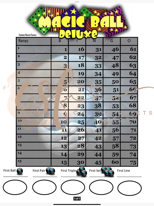 Magic Ball Sets - 15 line - 75 ball