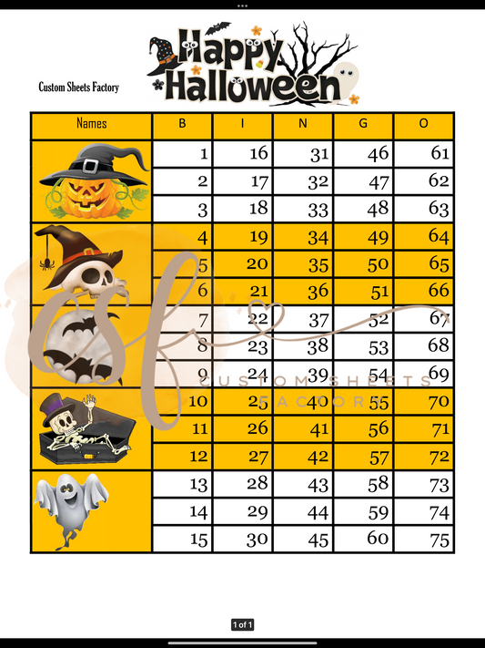 Halloween Block - 5 block - 75 line