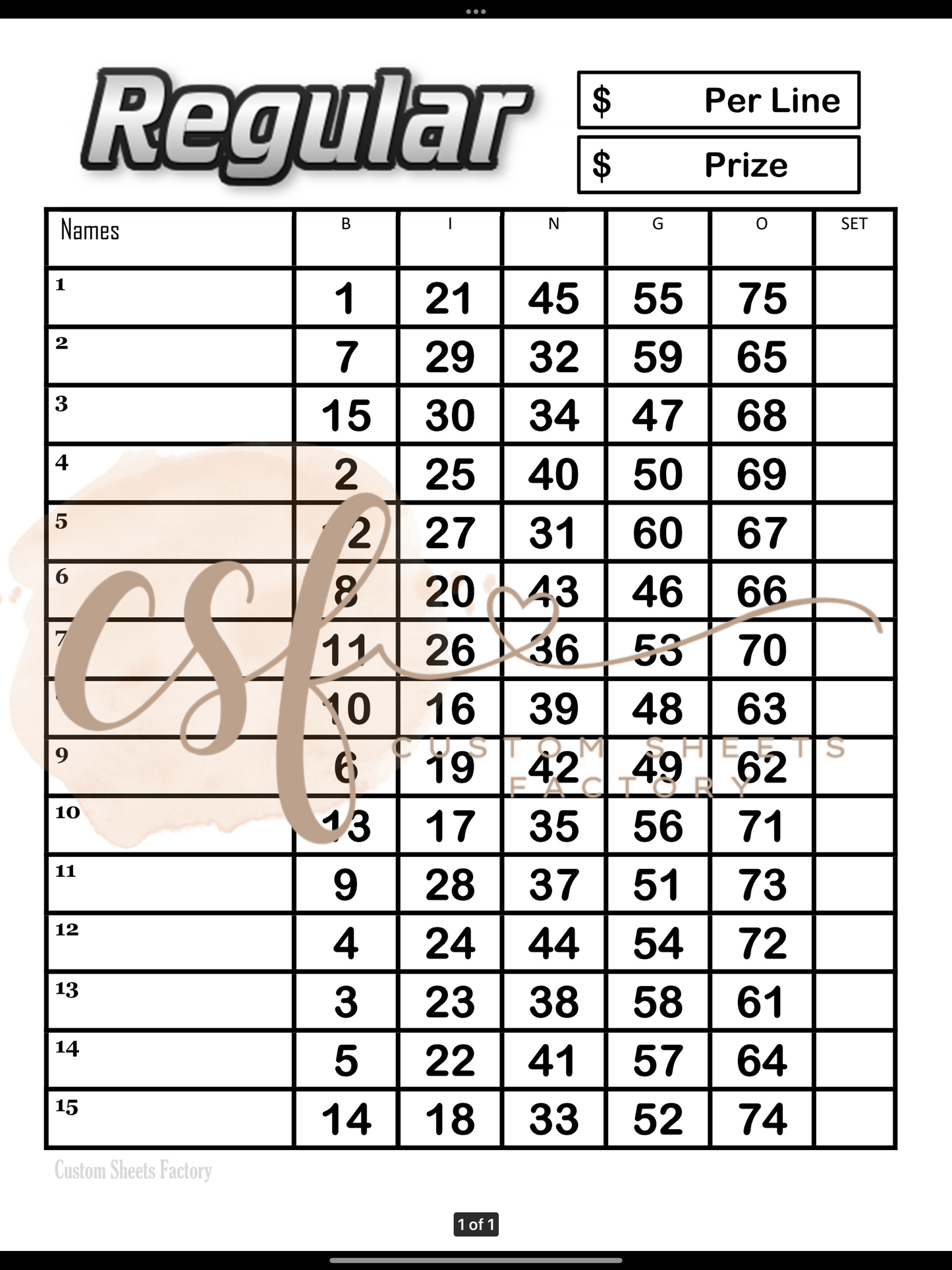 Admin Starter Bundle - 15 line - 75 Ball