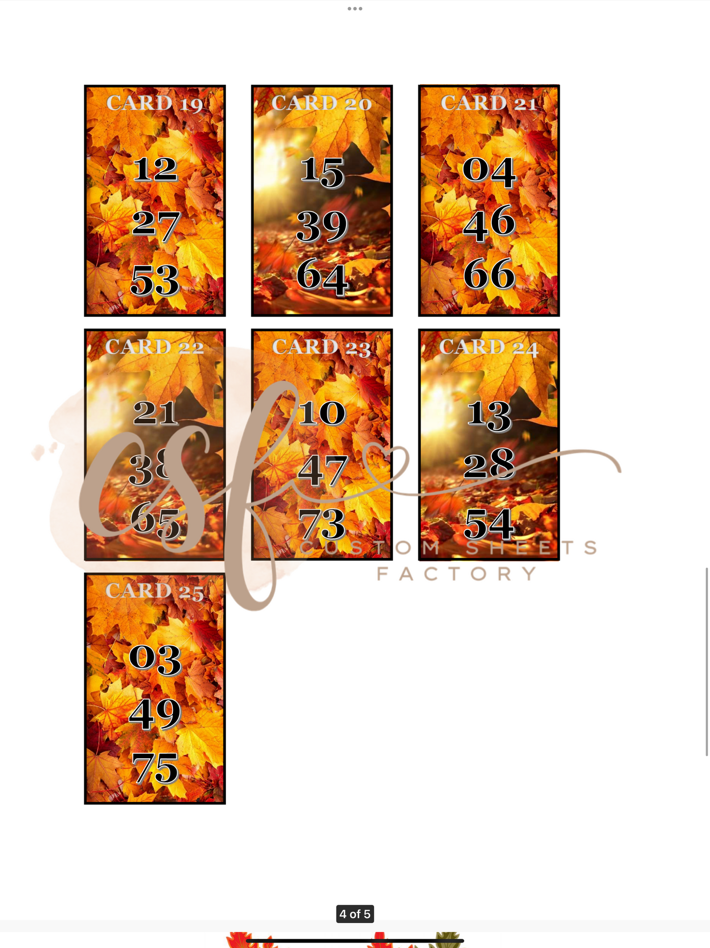 Autumn Leaving Holders
