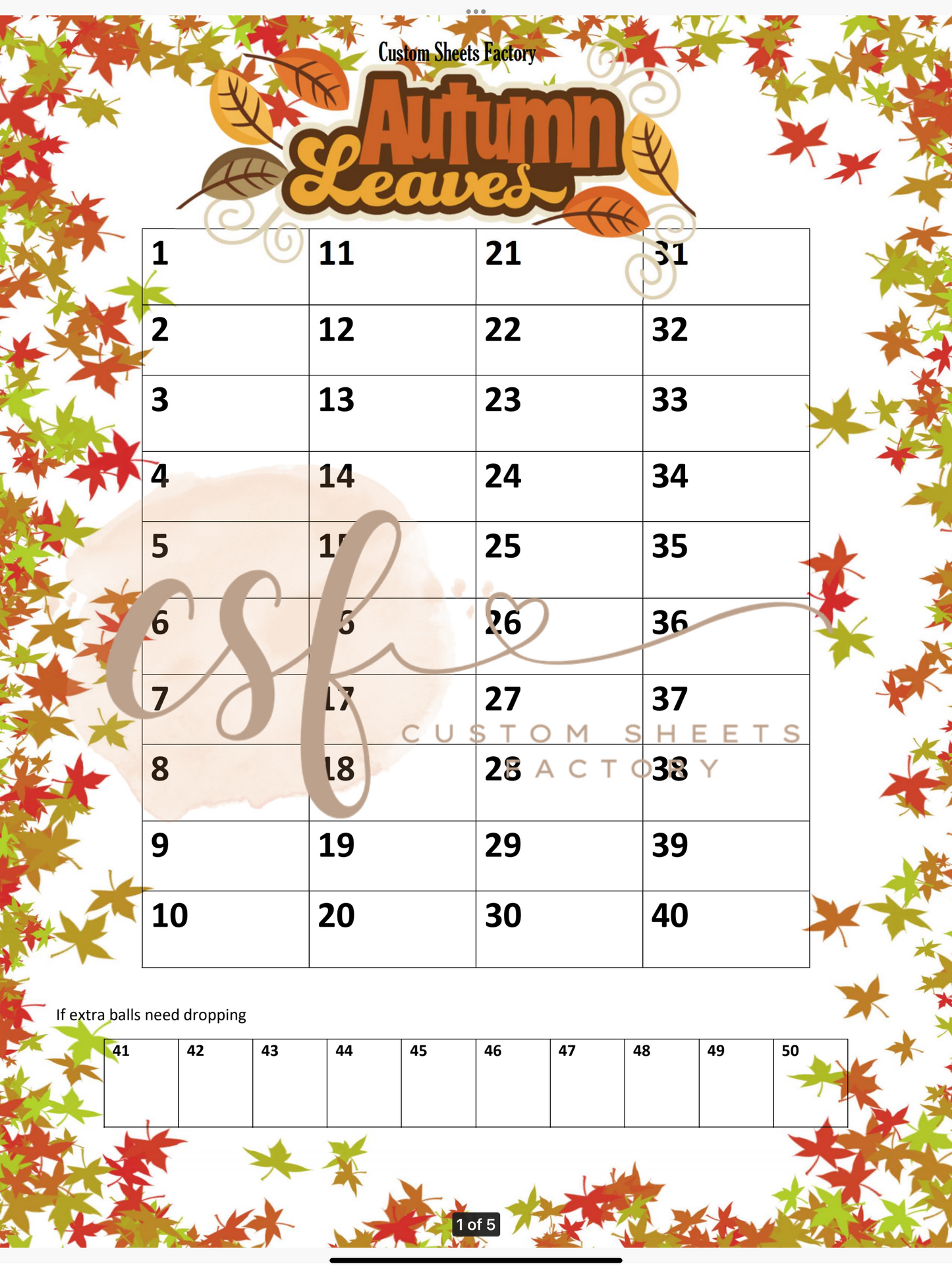 Autumn Leaving Holders