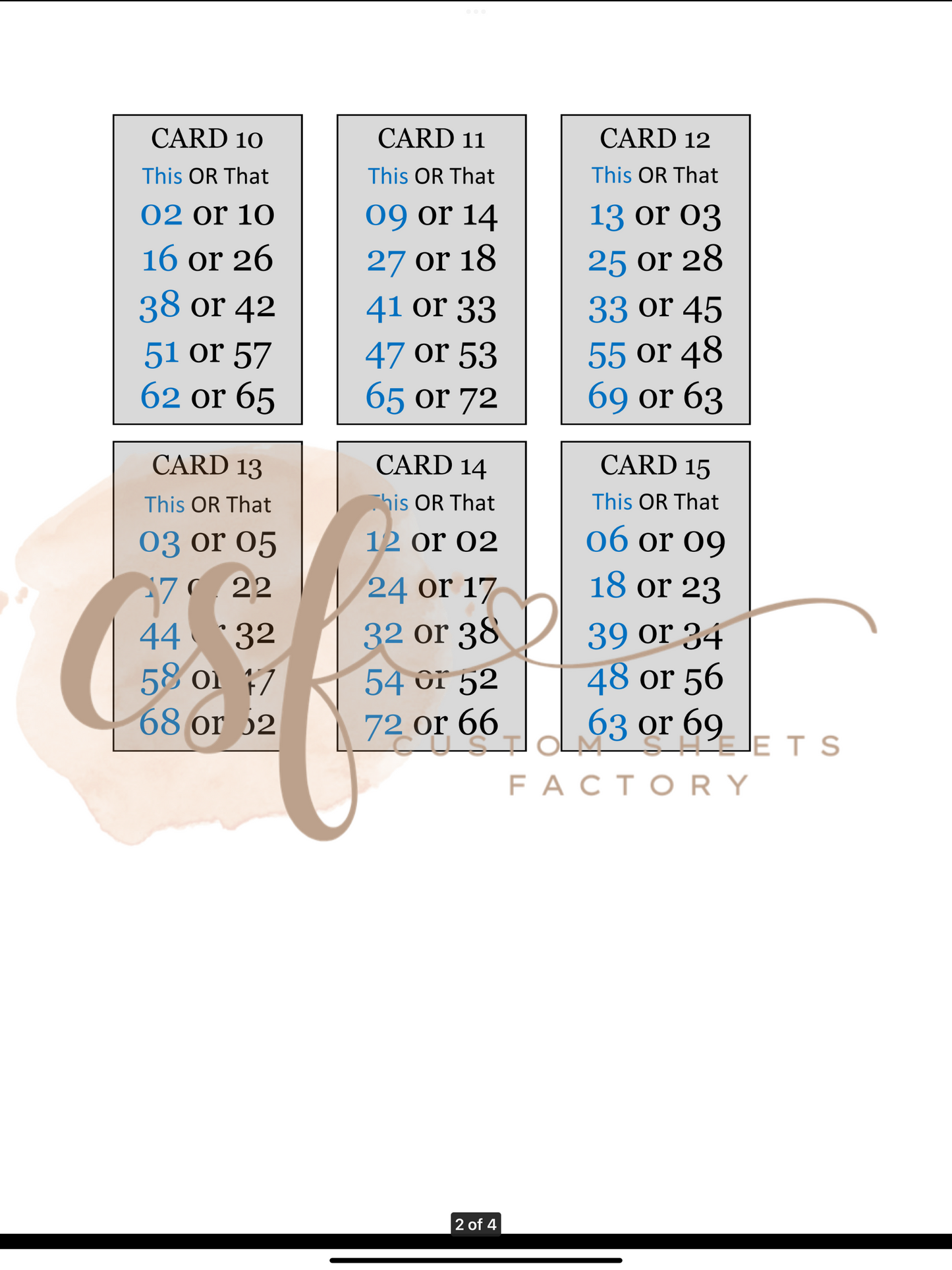 This or That 15 Card Holders