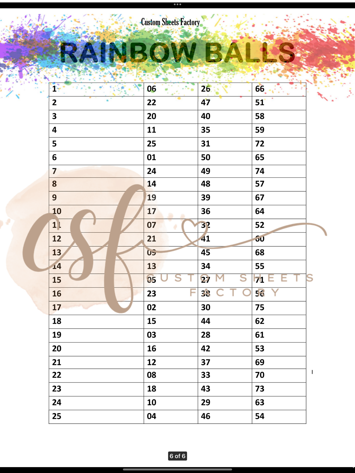 Rainbow Holders - 3 Ball - 25 Cards