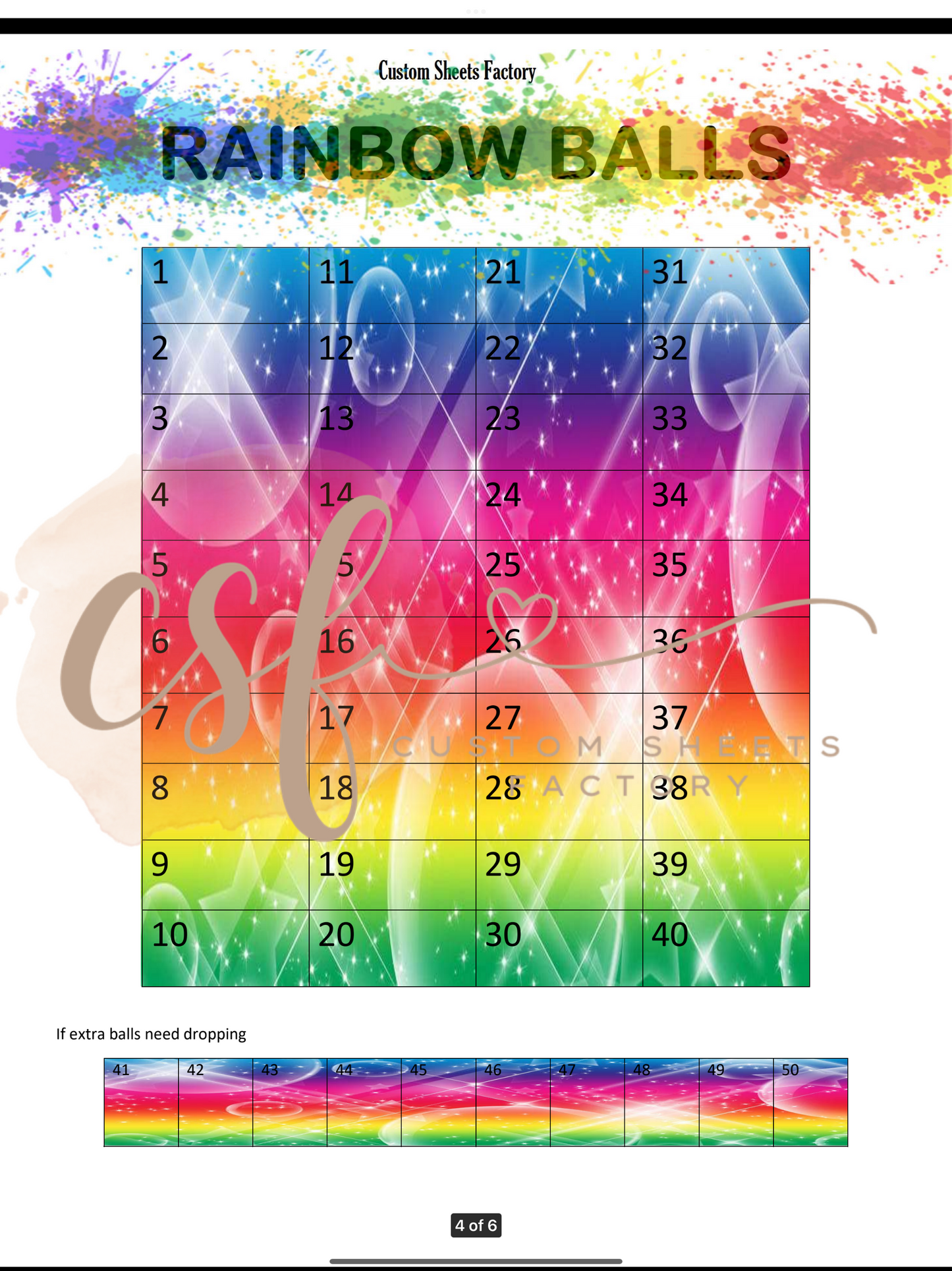 Rainbow Holders - 3 Ball - 25 Cards