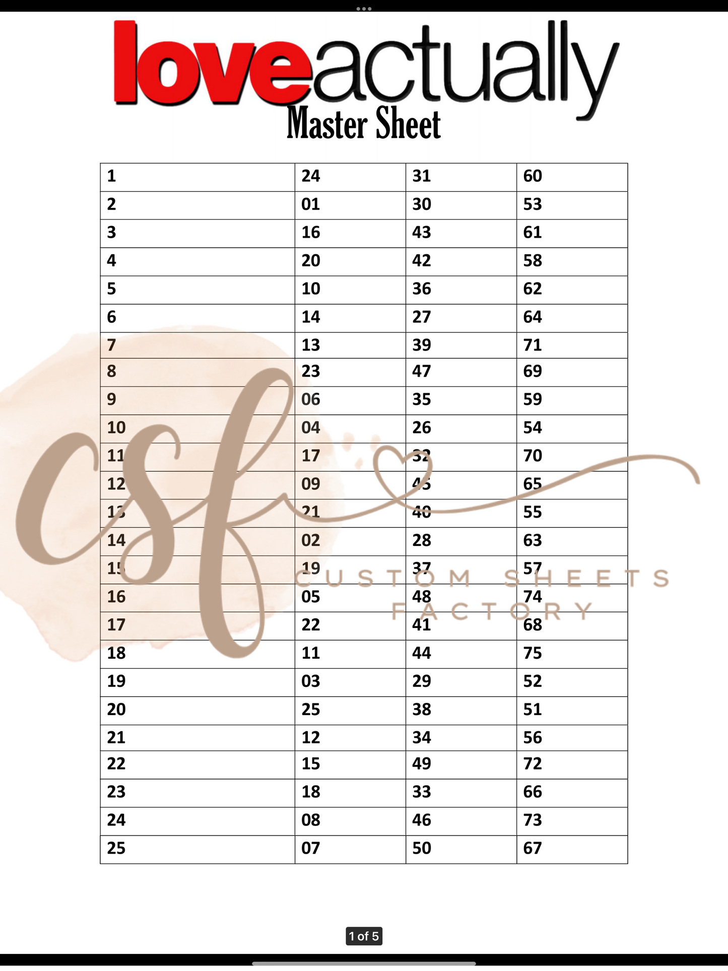 Love Actually Holders