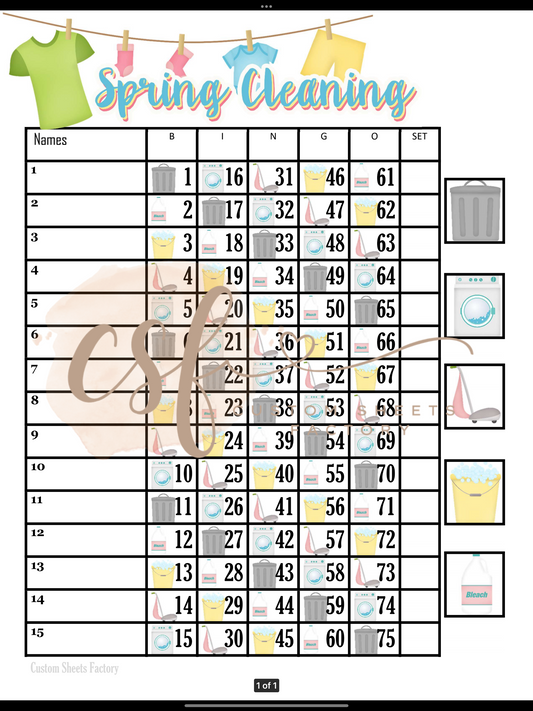 Spring Cleaning -Various Designs