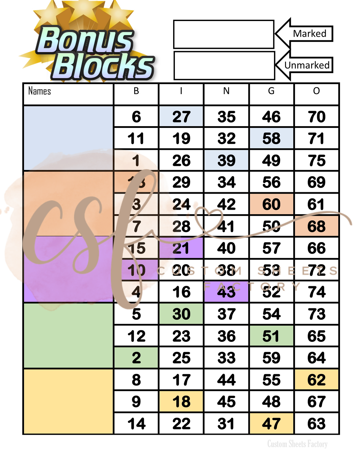 Bonus Blocks Set