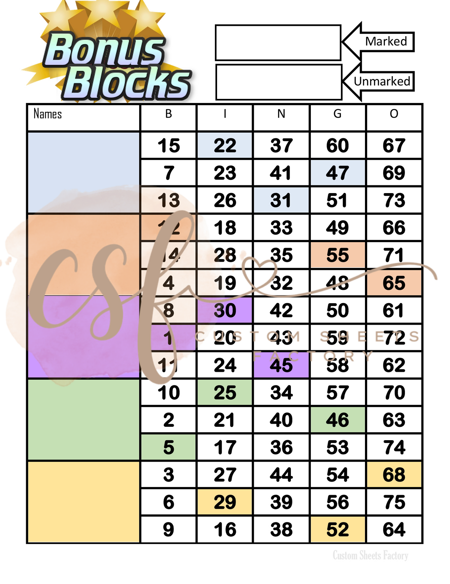 Bonus Blocks Set