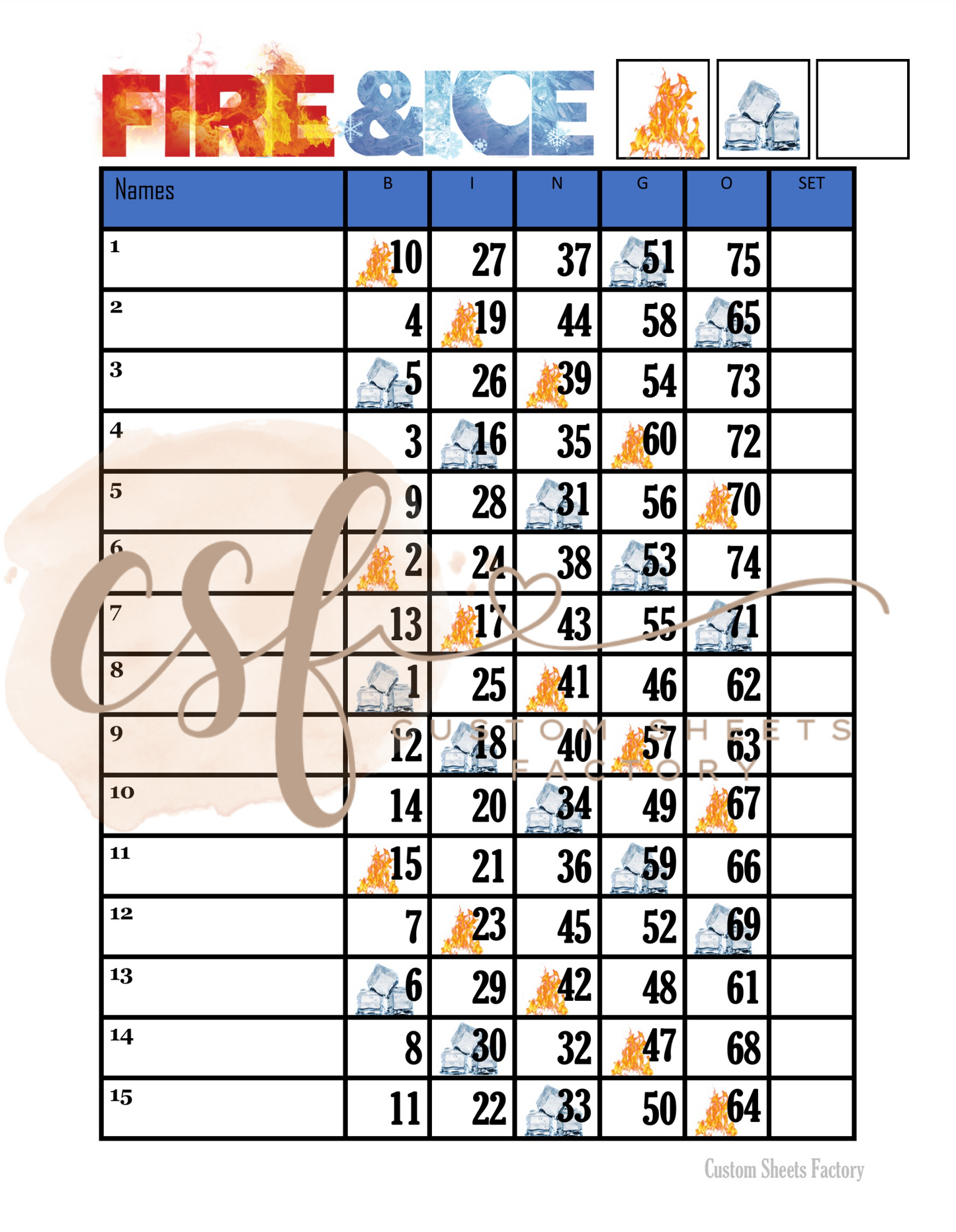 Fire and Ice Landing