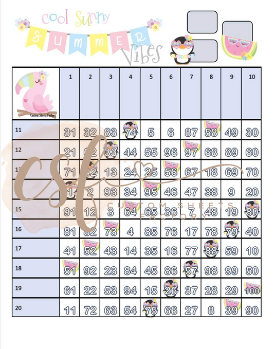 Summer Vibes - Grid - 100 Ball