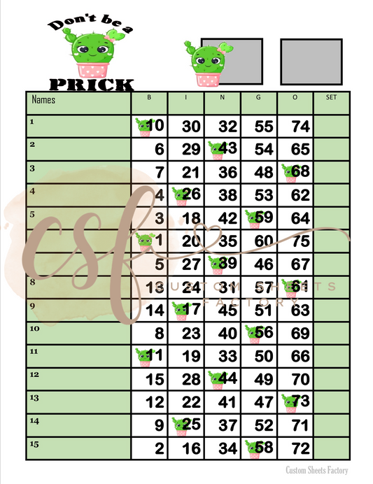 Dont be a prick - single landing - 75 ball