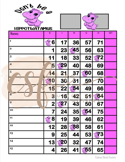Dont be a hippowatamus - Single Landing - 75 Ball