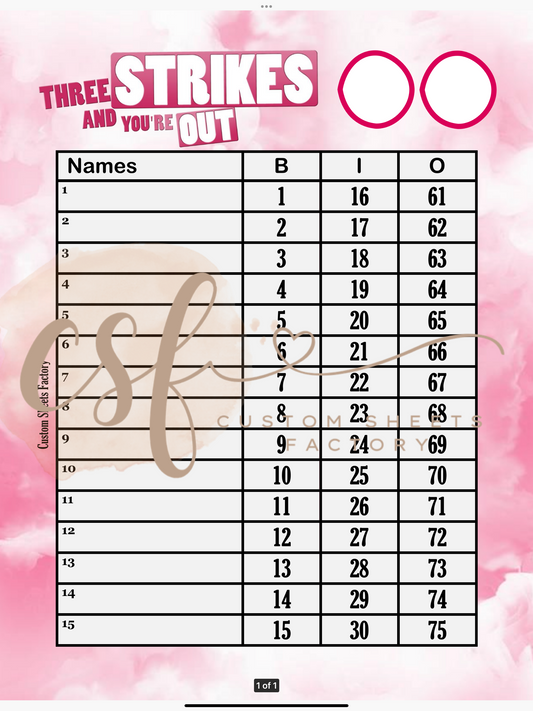 3 Strikes your out - Various Designs