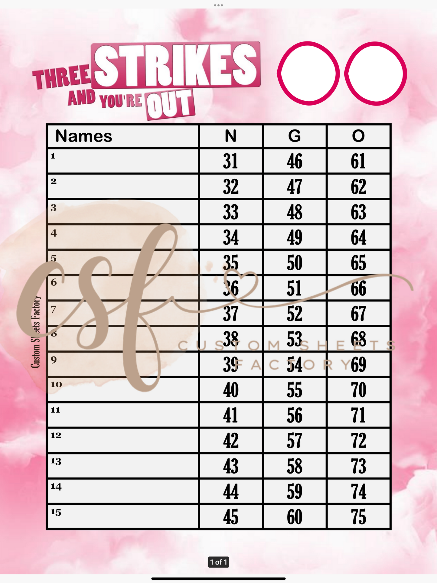 3 Strikes your out - Various Designs