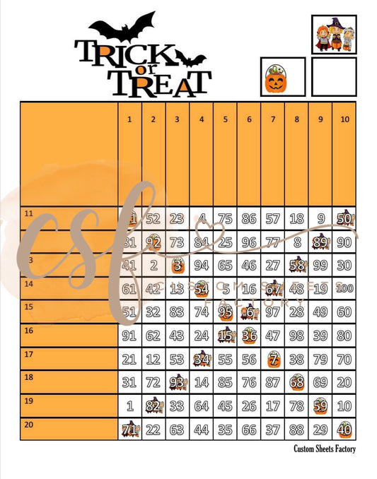 Trick or Treat - 20 line - 100 ball
