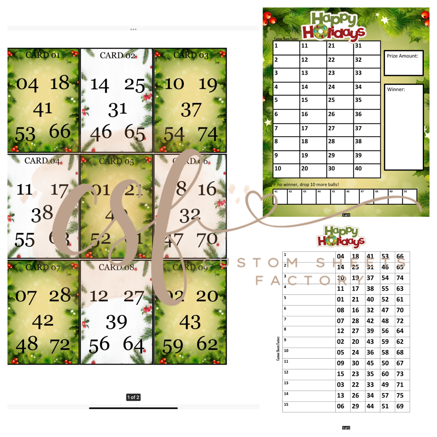 Happy Holidays - Holder Set - 15 card