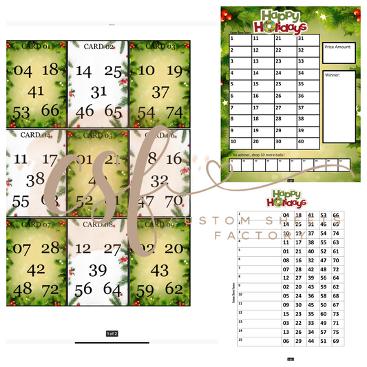 Happy Holidays - Holder Set - 15 card