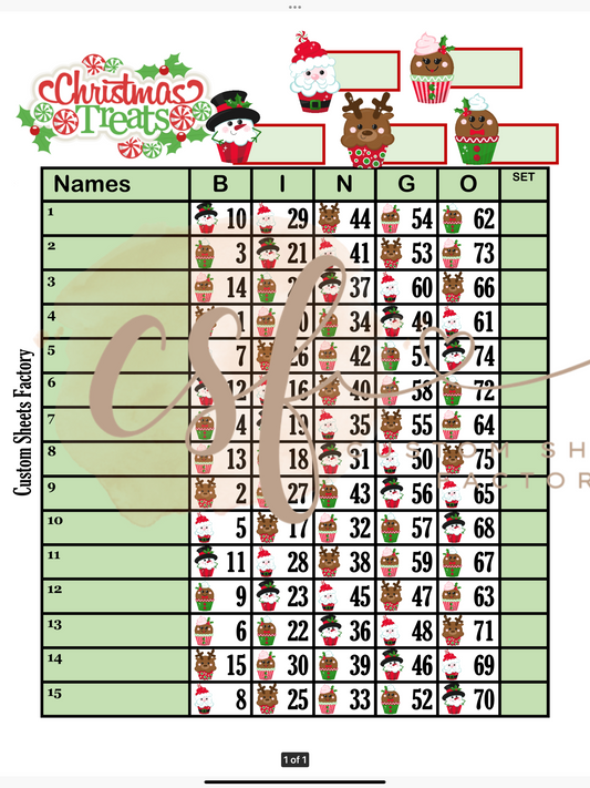 Christmas Treats - 15 Line - 75 Ball