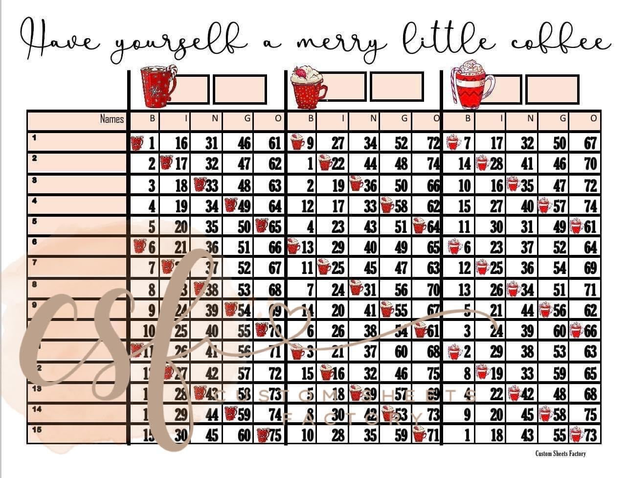 Have Yourself a Merry Little Coffee - 15 Line - 3 x 75 ball