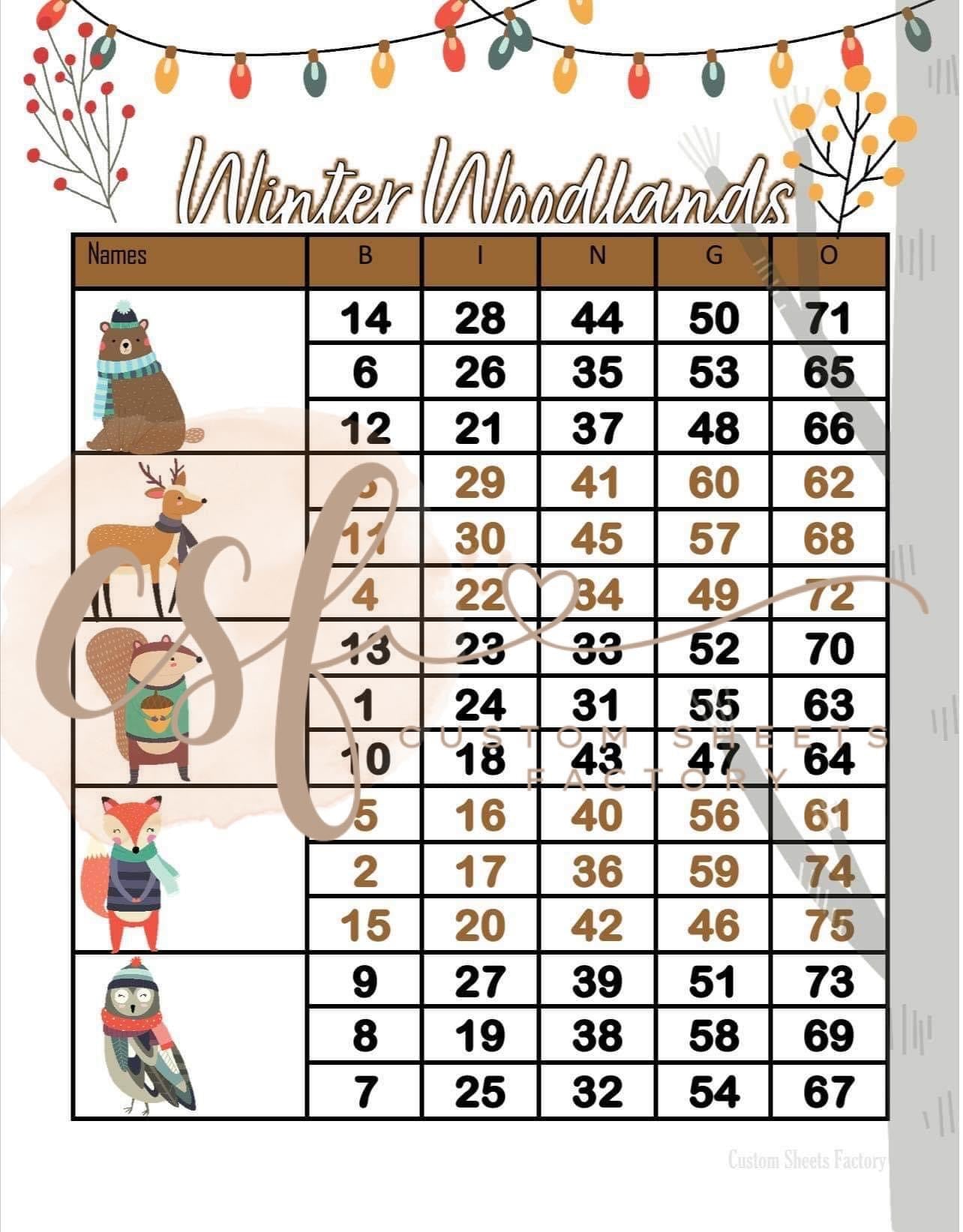 Winter Woodland - 5 Block - 75 Ball