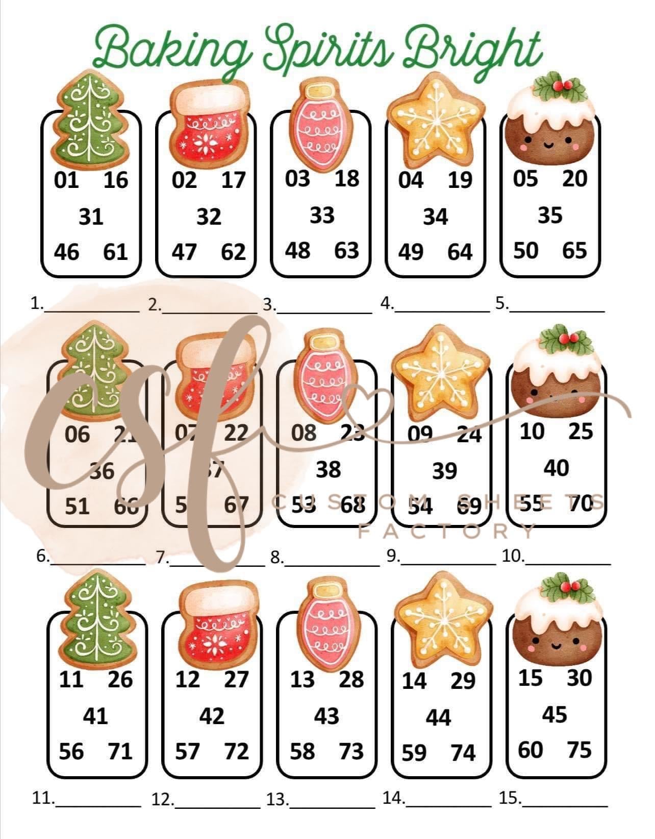 Baking spirts bright - Clip Art - 15 Line - 75 Ball