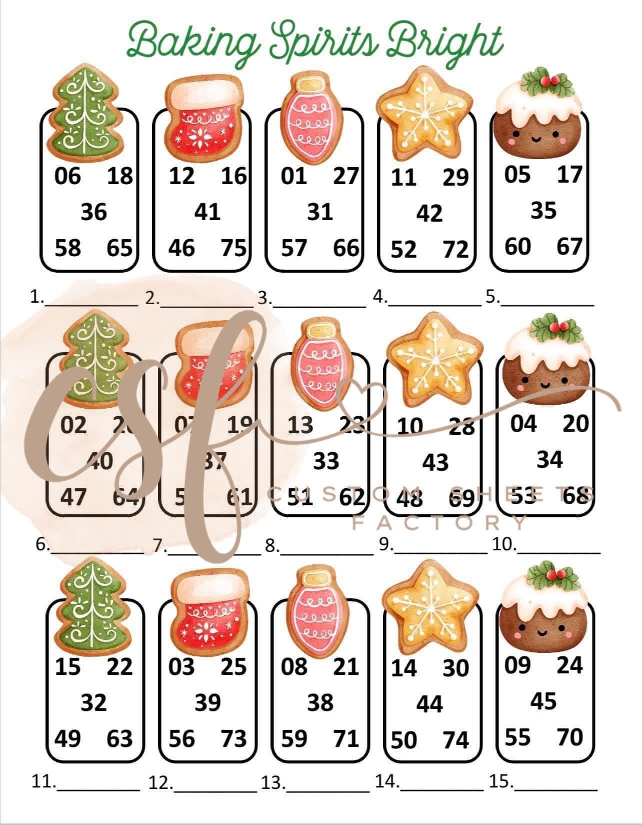 Baking spirts bright - Clip Art - 15 Line - 75 Ball