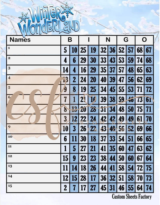 Winter Wonderland - 15 Line - 2 x 75 Ball