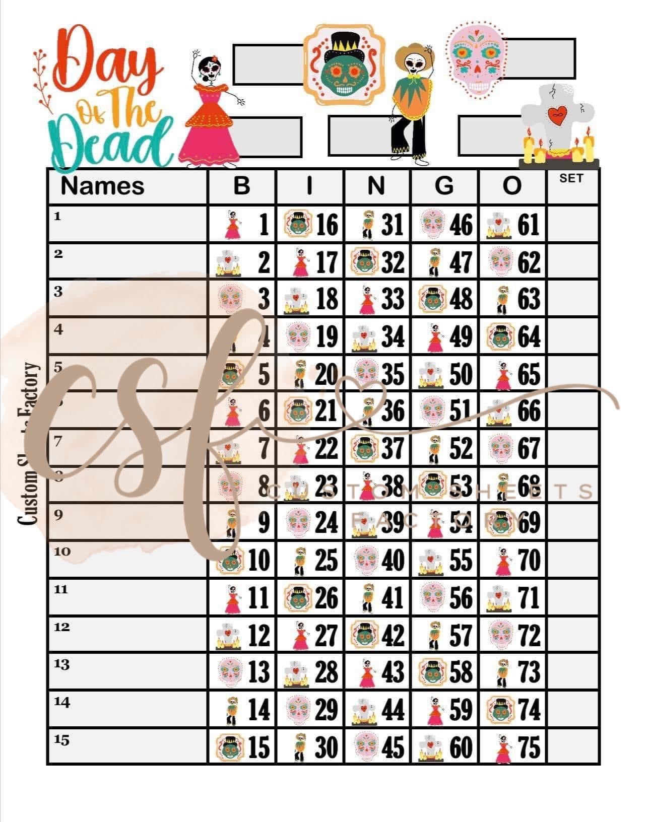 Day of the Dead - 15 Line - 75 Ball