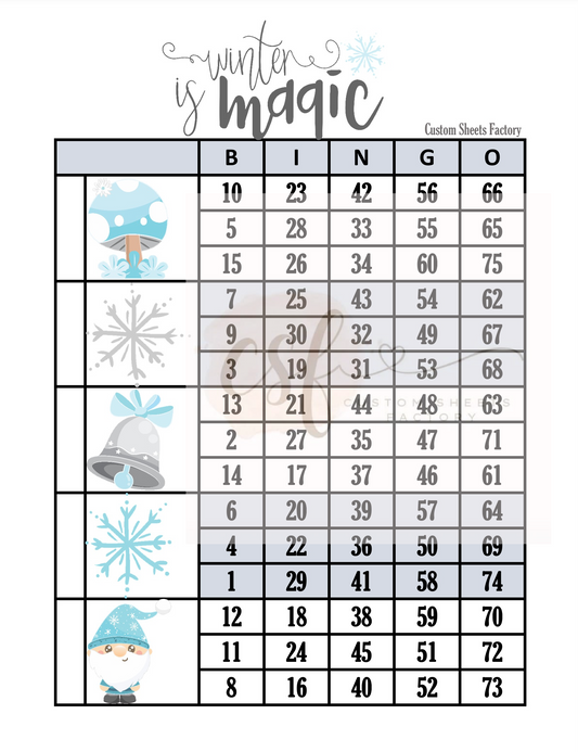 Winter is fun - 5 block - 75 ball