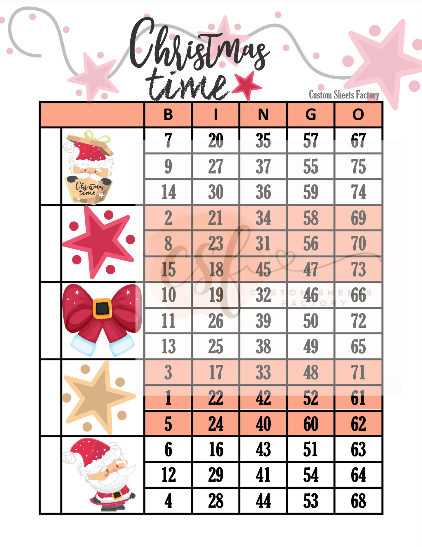 Christmas Time - 5 Block - 75 Ball