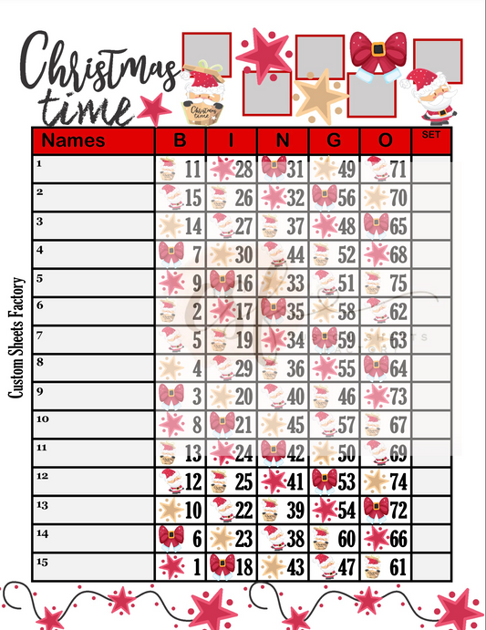 Christmas Time - 15 Line - 75 Ball