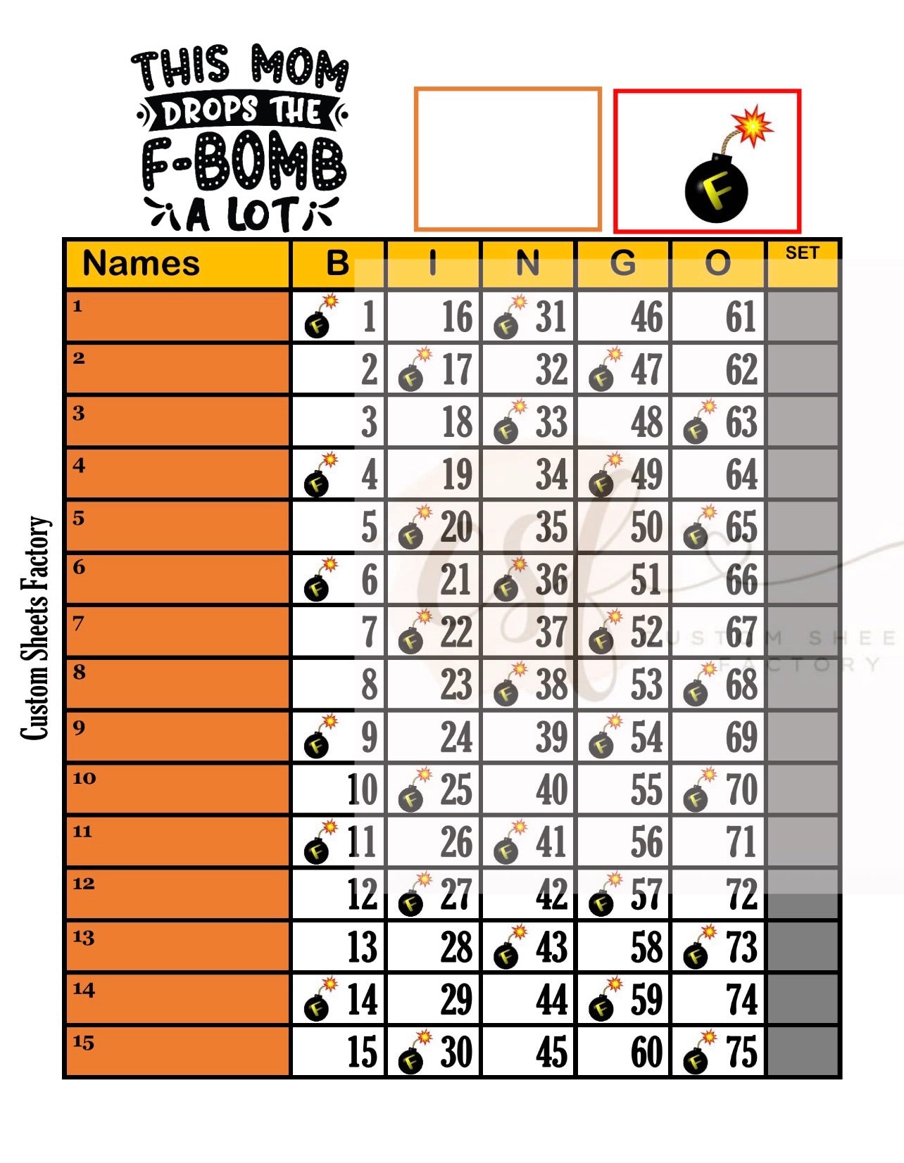 This mom drops the F-Bomb alot - 15 Line - 75 Ball