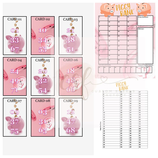 Piggy Bank Holder Set - 3 Number - 25 Cards