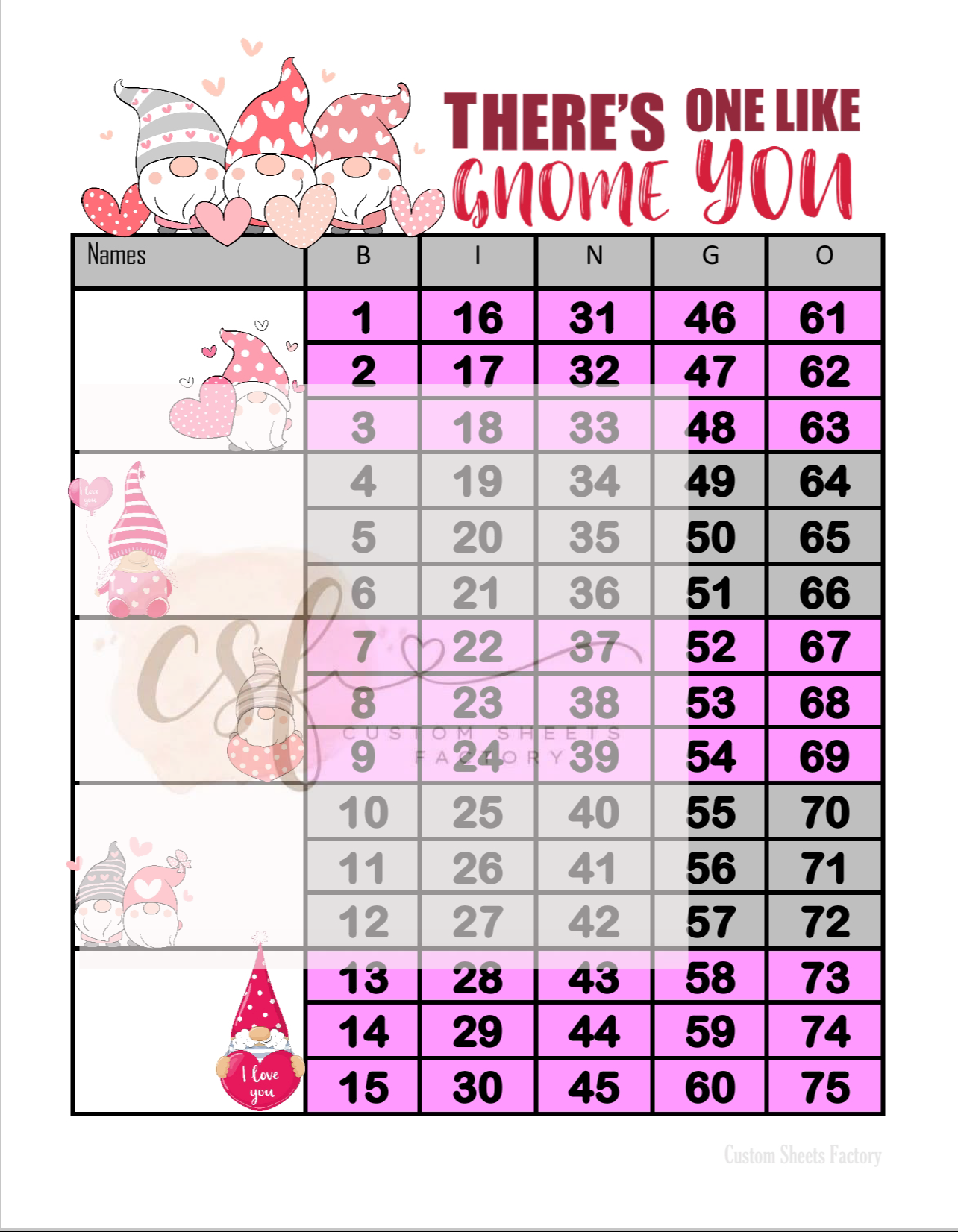 There's gnome one like you - 5 block - 75 Ball