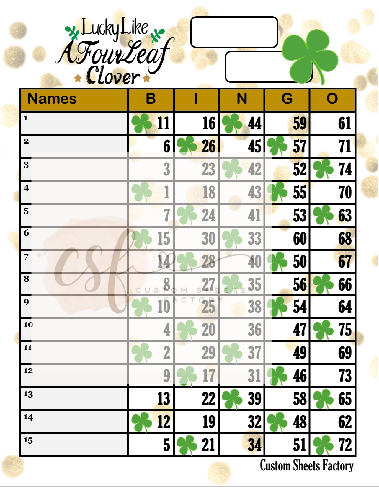 Lucky Like a 4 leaf clover