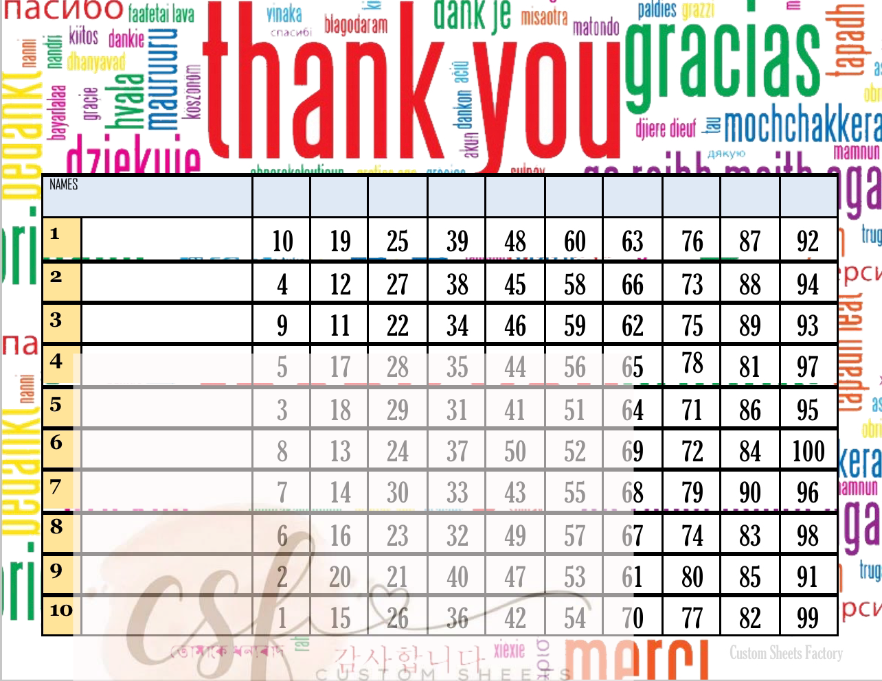 Thank you - Multi Language - Various Designs