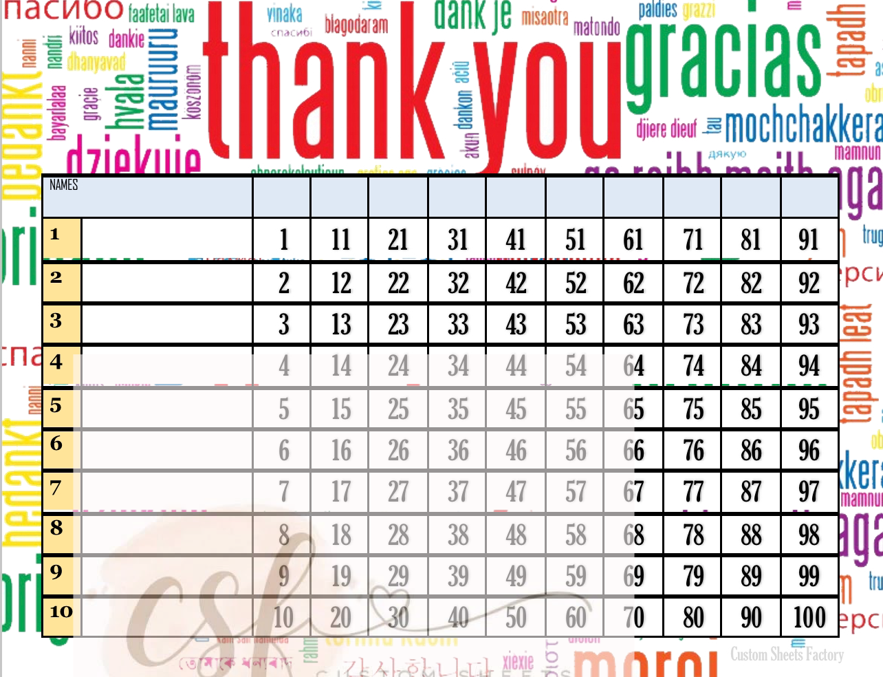 Thank you - Multi Language - Various Designs