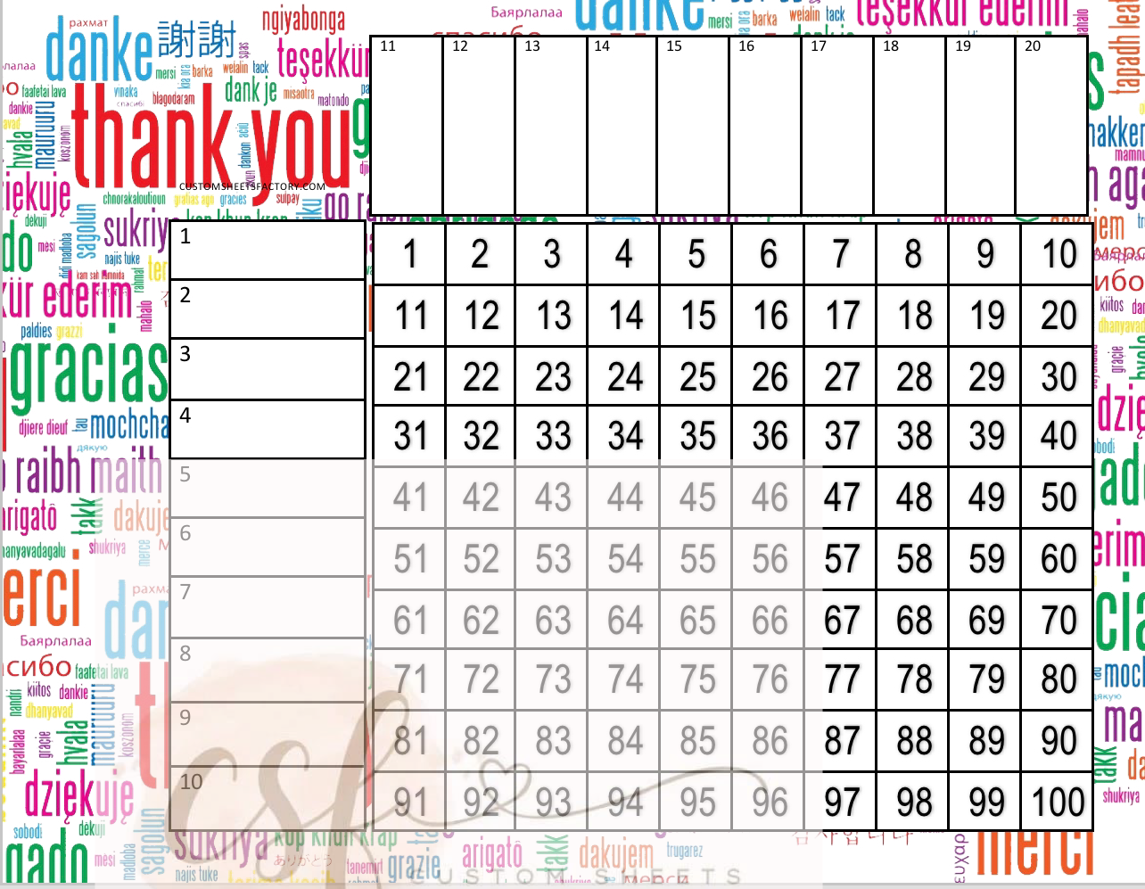 Thank you - Multi Language - Various Designs