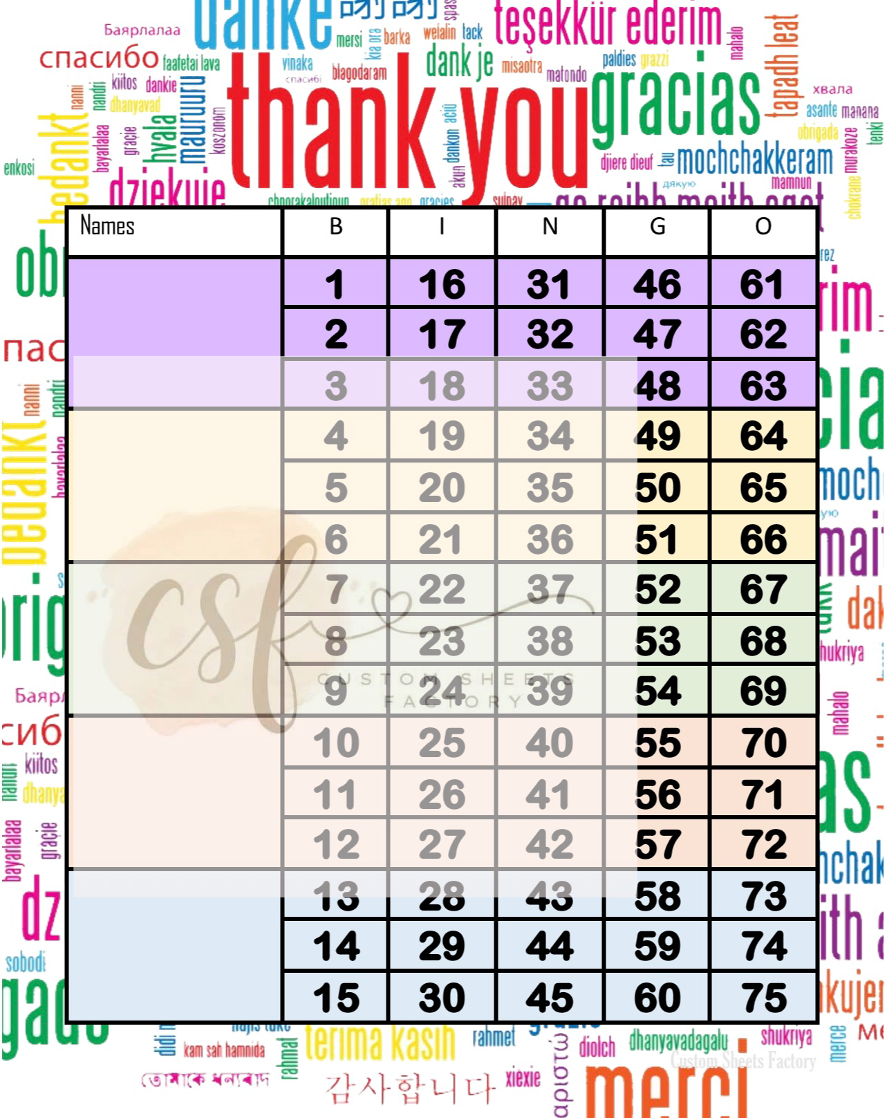 Thank you - Multi Language - Various Designs