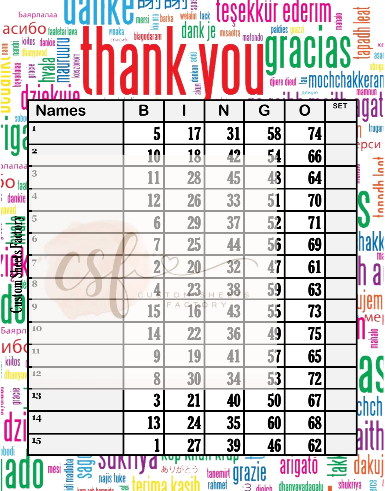 Thank you - Multi Language - Various Designs
