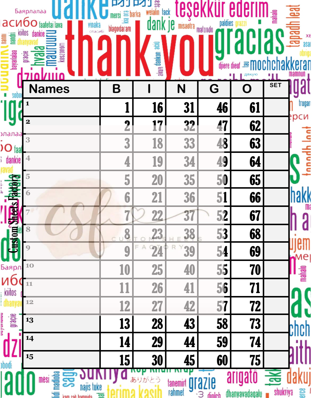 Thank you - Multi Language - Various Designs