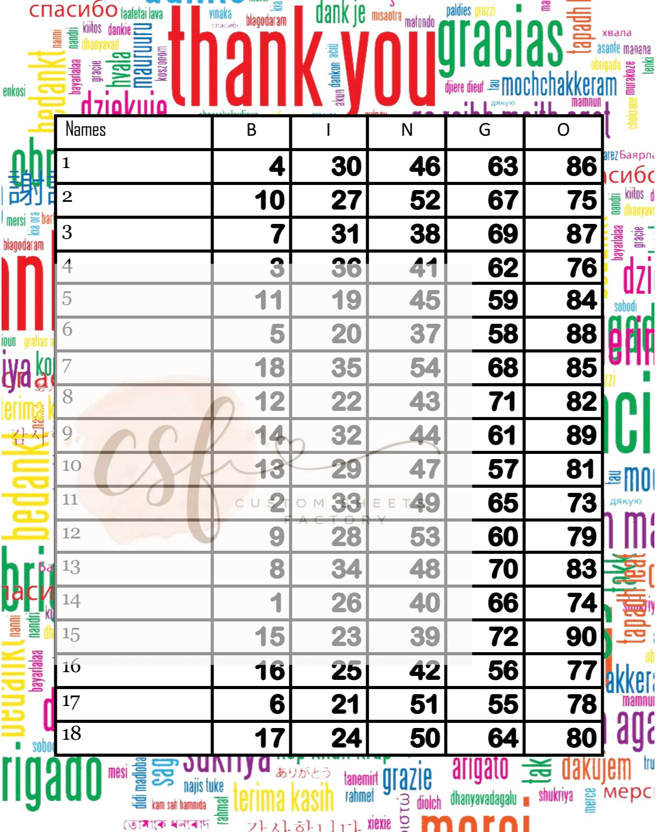 Thank you - Multi Language - Various Designs