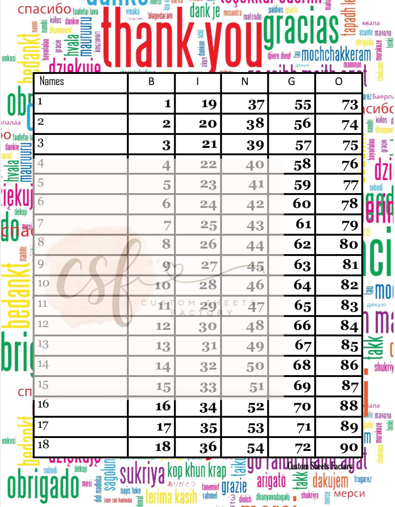 Thank you - Multi Language - Various Designs