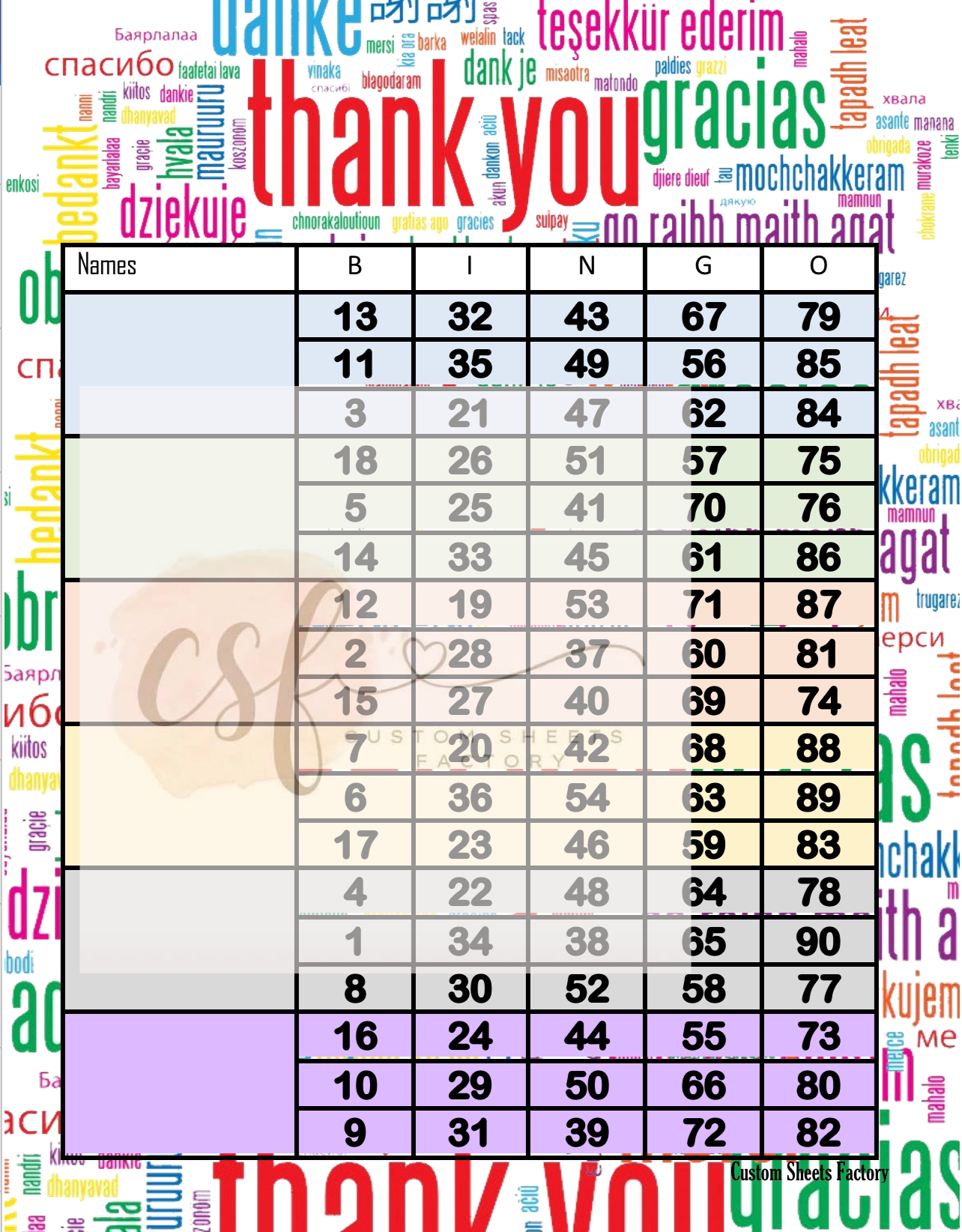 Thank you - Multi Language - Various Designs