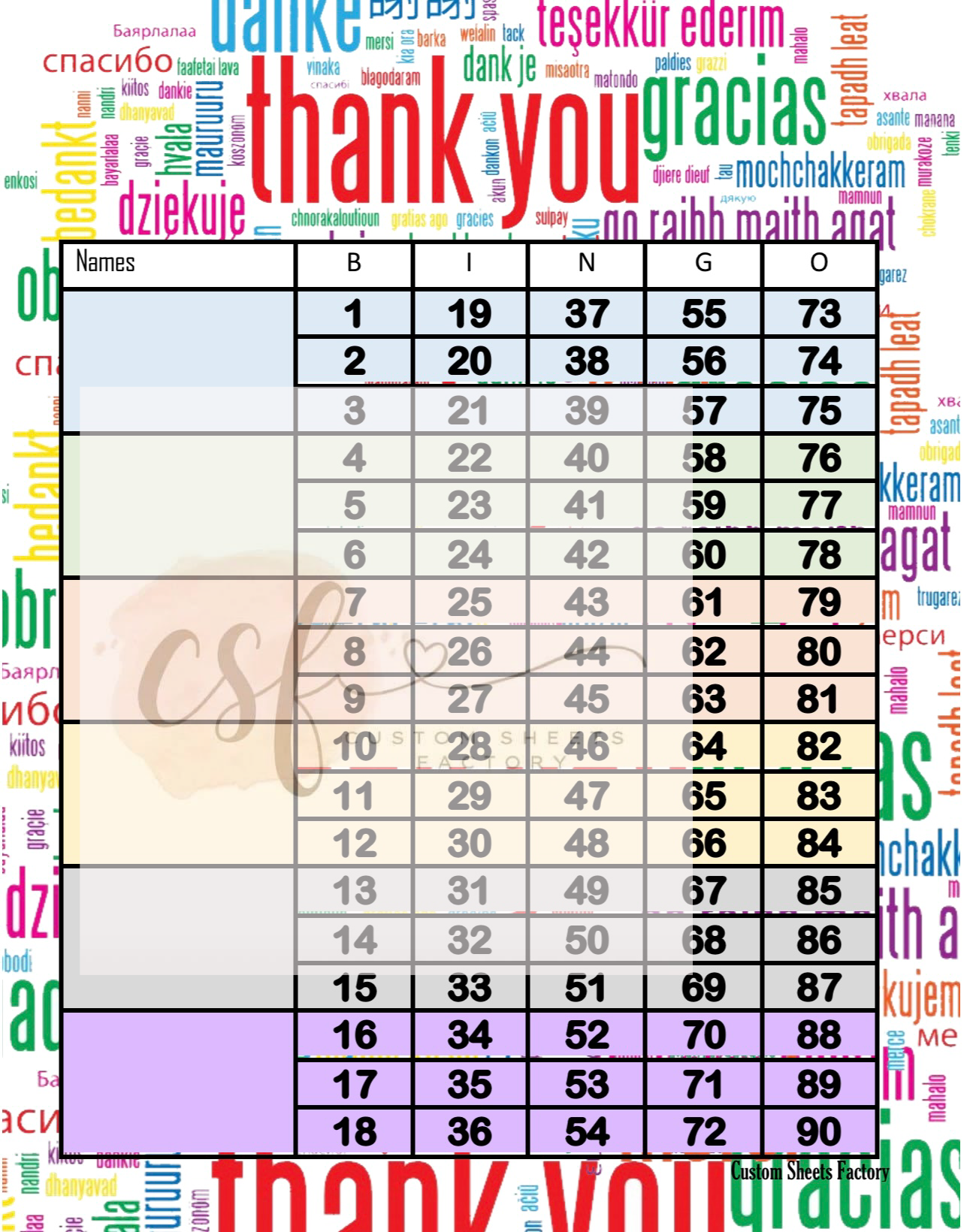 Thank you - Multi Language - Various Designs
