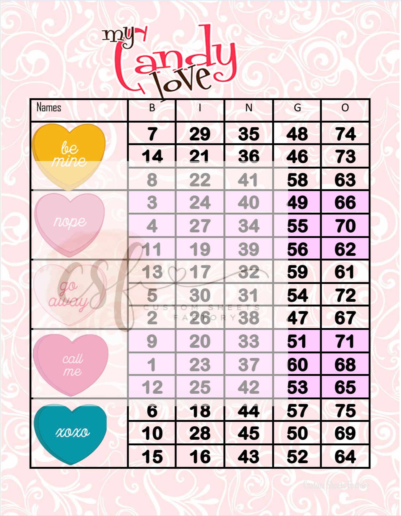 Candy Love - Block - 75 Ball