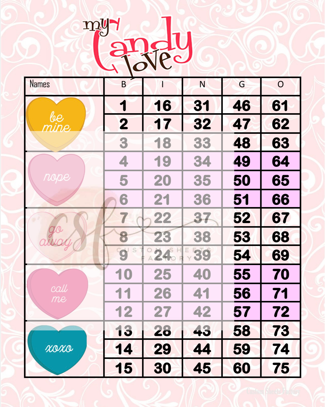 Candy Love - Block - 75 Ball